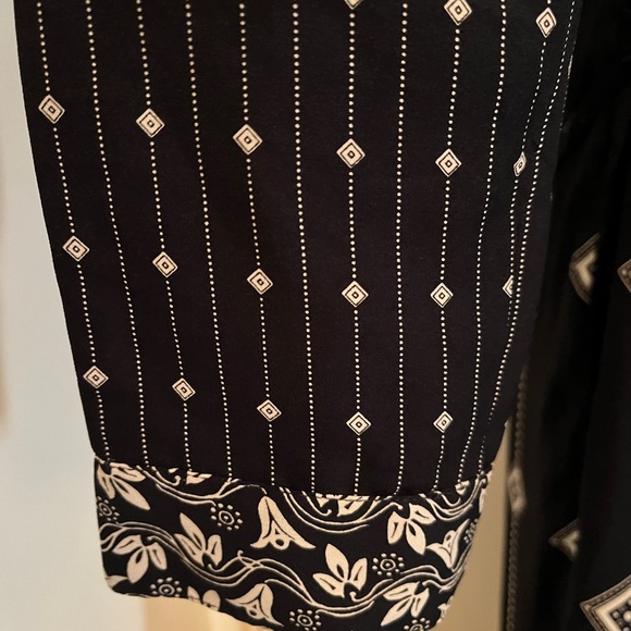 Ann Taylor Loft Belted Navy Geometric and Floral Dress NWT - Picture 9 of 16